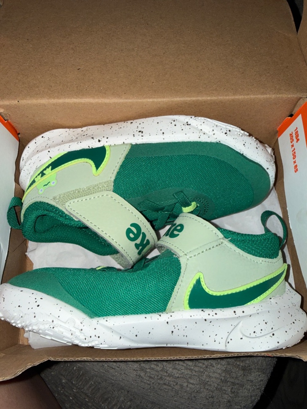 Nike Kids Green and Lime Slip-On Sneakers